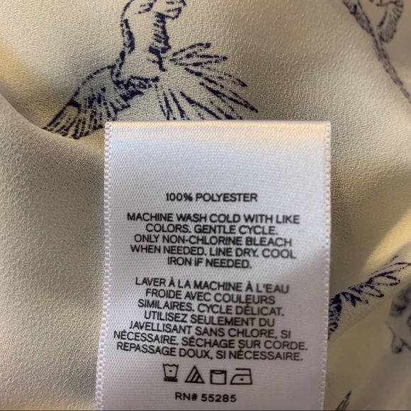 50% OFF Express Portofino bird blouse open sleeve - Picture 9 of 9